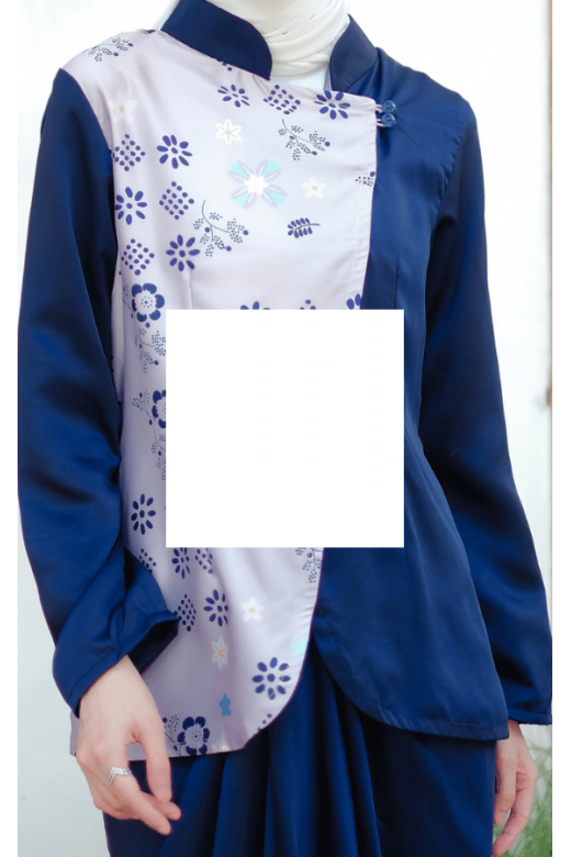 Baju Atasan kebaya Modern Azzura Navy
